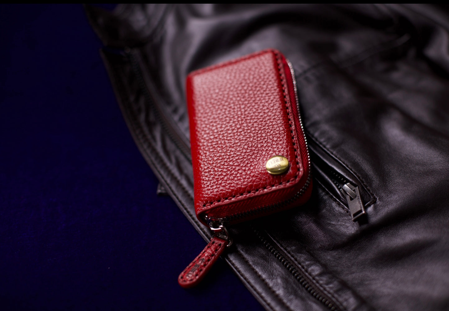 CHERRY CHARM Zipper Cardholder