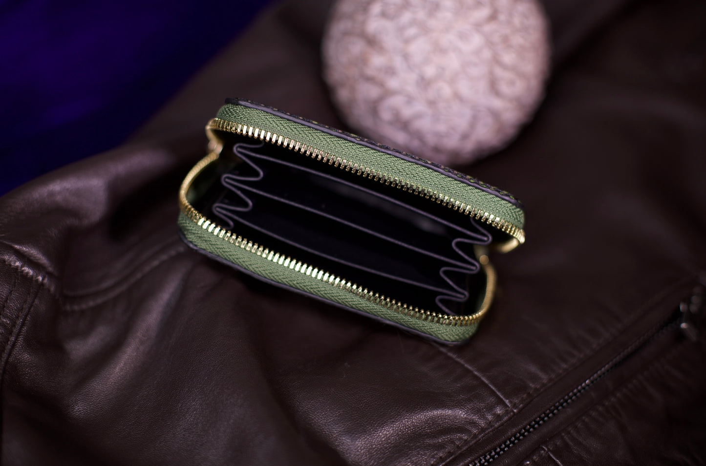 FOREST NIGHT Zipper Cardholder