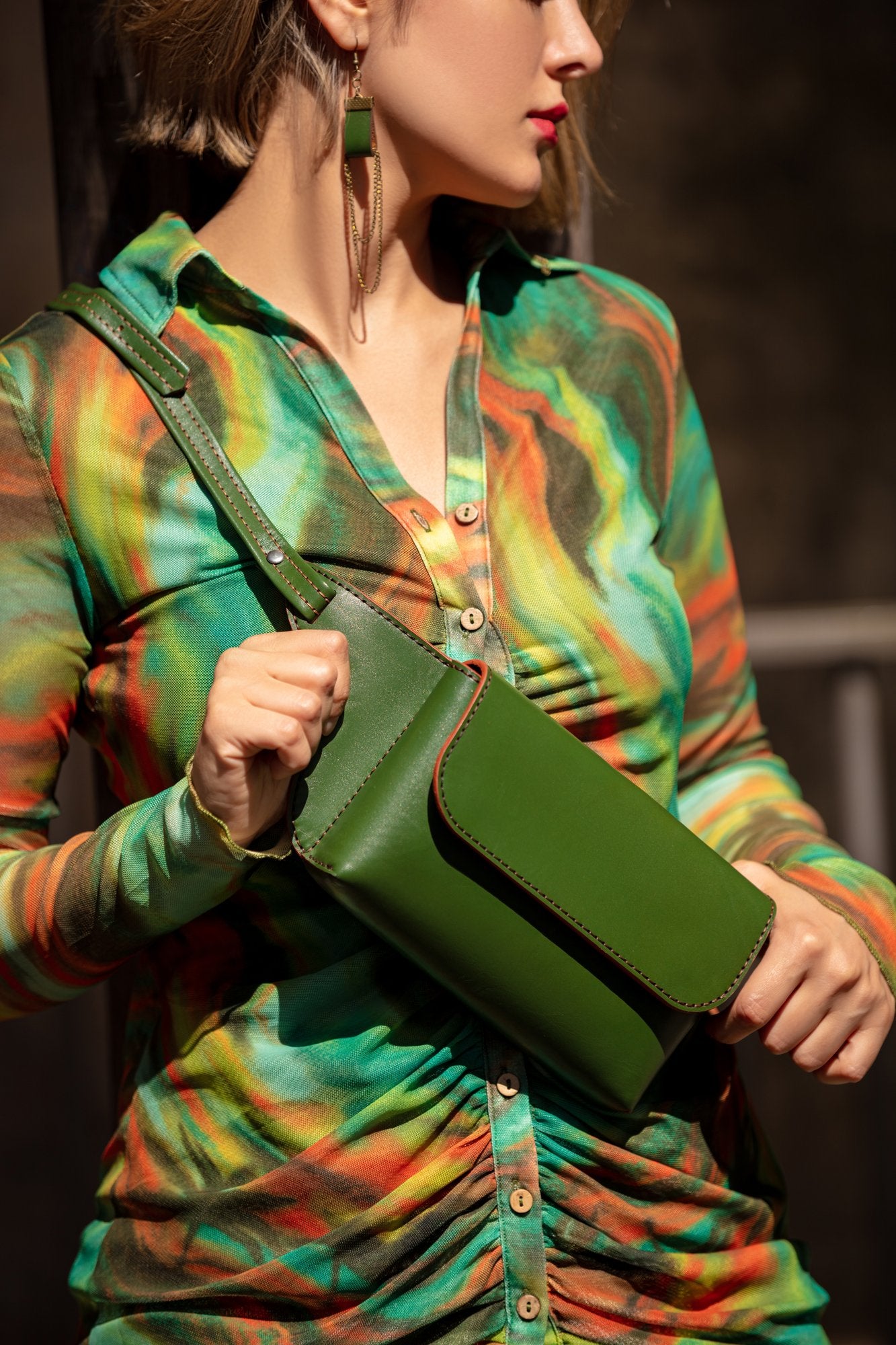 FOREST GREEN CROSSBODY BAG